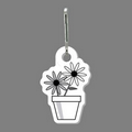 Zippy Clip - Flower Pot Decorated Tag W/ Clip Tab